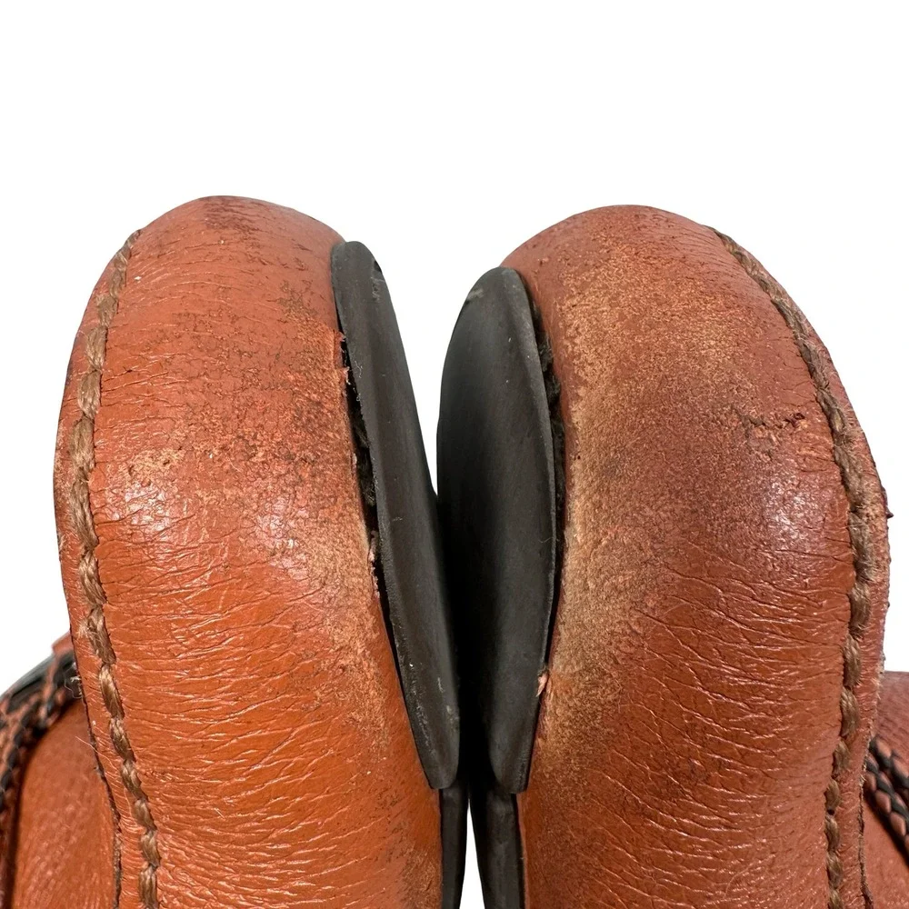 Salvatore Ferragamo Front Siena Tan Calf Leather Gancini Loafers Mens 11 EEE